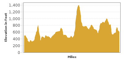 Elevation Graph for Kittatinny Ridge Loop