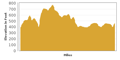 Elevation Graph for Cayuga Lake