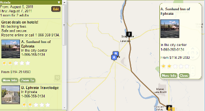 Find hotels quickly and easily along your road trip with myscenicdrives.com's improved Hotel Interface.
