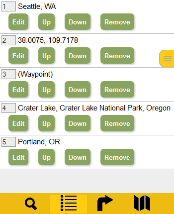 The myscenicdrives.com Mobile Road Trip Planner allows IPhone and Android smartphones to plan and revise road trips.