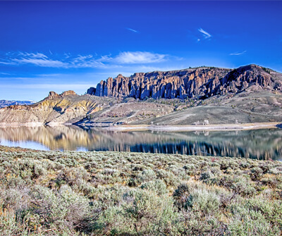 Blue Mesa Reservoir and Dillon Pinnacles in Curecanti NRA