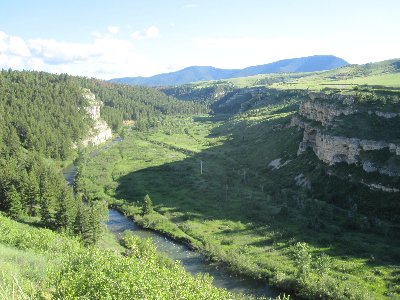The canyon in Sluice Boxes State Park.