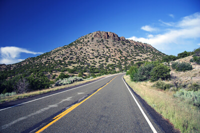 Heading towards Madrid on the Turquoise Trail.